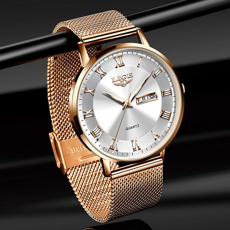 LIGE Brand Women Watches Ultra-thin
