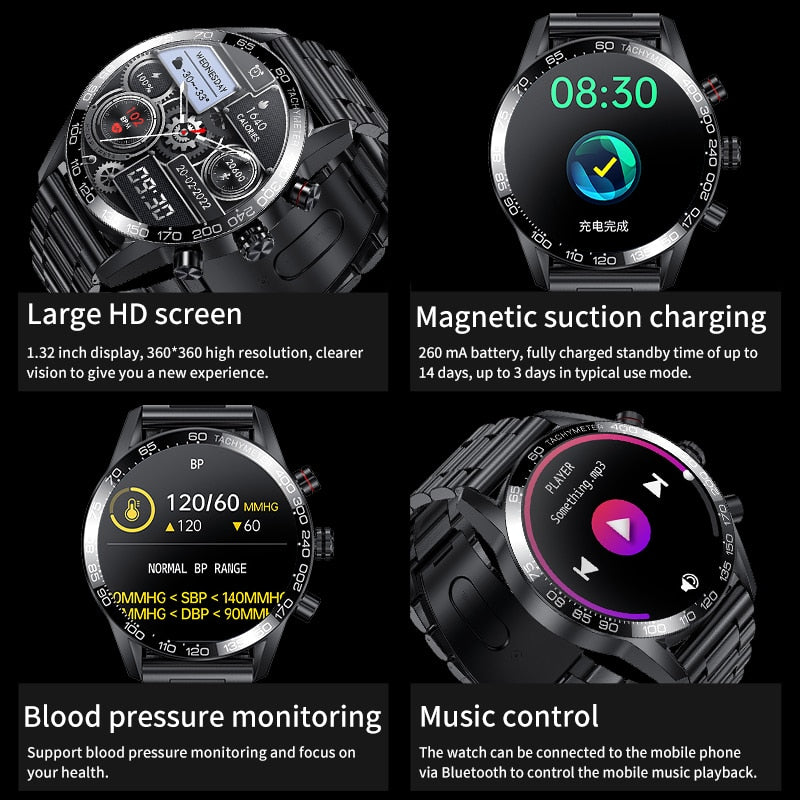 Montre intelligente à écran Lige 360 AMOLED HD