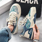 New Trendy Sneakers Men's Comfortable Platform Shoes 2023 Color Matching Lace-up Sneakers for Men Casual Vulcanized Shoes Tenis