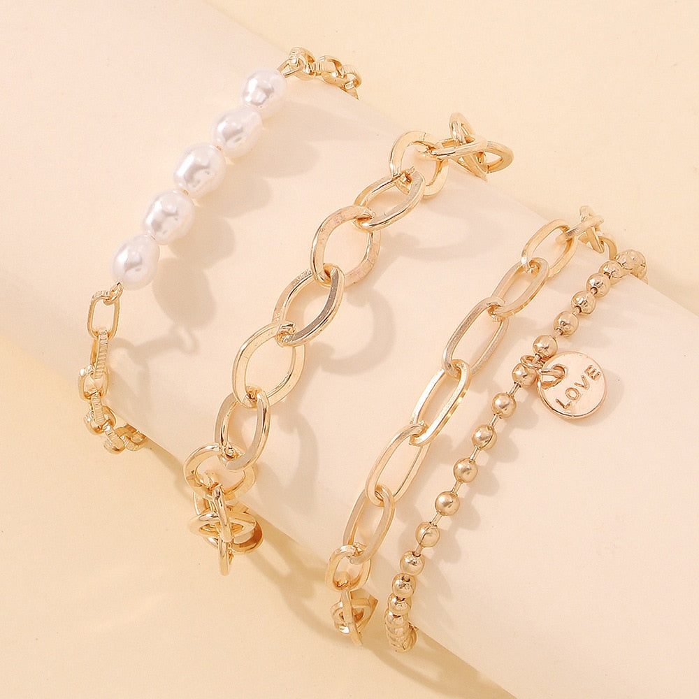 Fashion Punk Curb Cuban Chain Bracelets