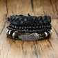 Vnox 4Pcs/ Set Braided Wrap Bracelets