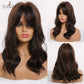 EASIHAIR Brown to Blonde Ombre Synthetic Wigs
