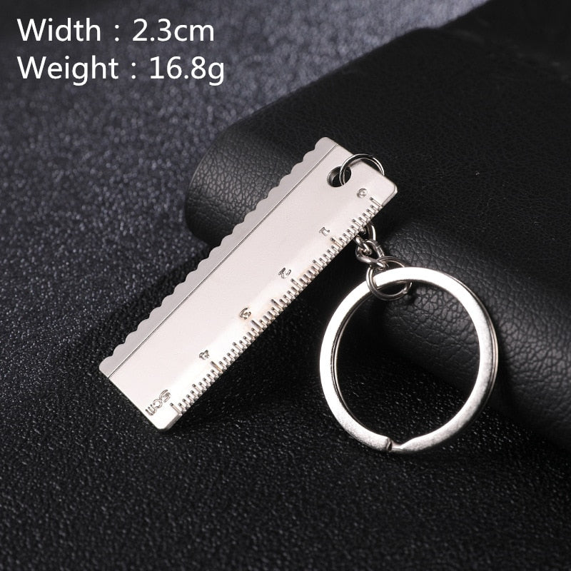 Hot Keychains For Men Car Bag KeyRing Combination Tool Portable Mini Utility Pocket Clasp Ruler Hammer Wrench Pliers Shovel