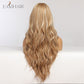 EASIHAIR Long Body Wave Light Brown Wigs