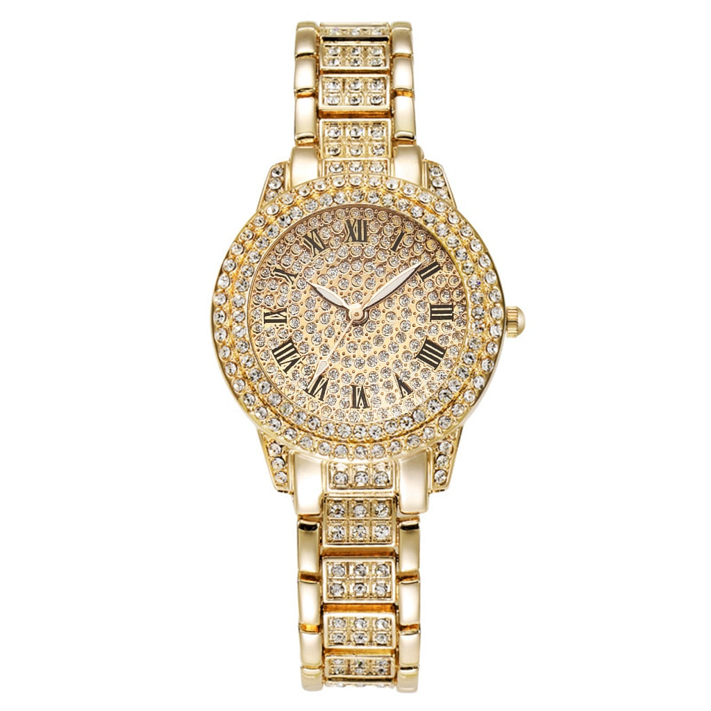 Diamond Women Watches Gold
