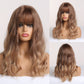 EASIHAIR Brown to Blonde Ombre Synthetic Wigs