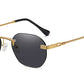 Peekaboo brown gold metal ladies sunglasses