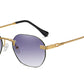 Peekaboo brown gold metal ladies sunglasses