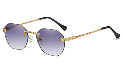 Lunettes de soleil femme Peekaboo marron métal doré