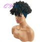 QY Hair Big Afro Kinky Curly Headband Wigs