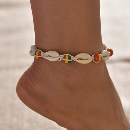 Bracelets de cheville coquillage bohème femme