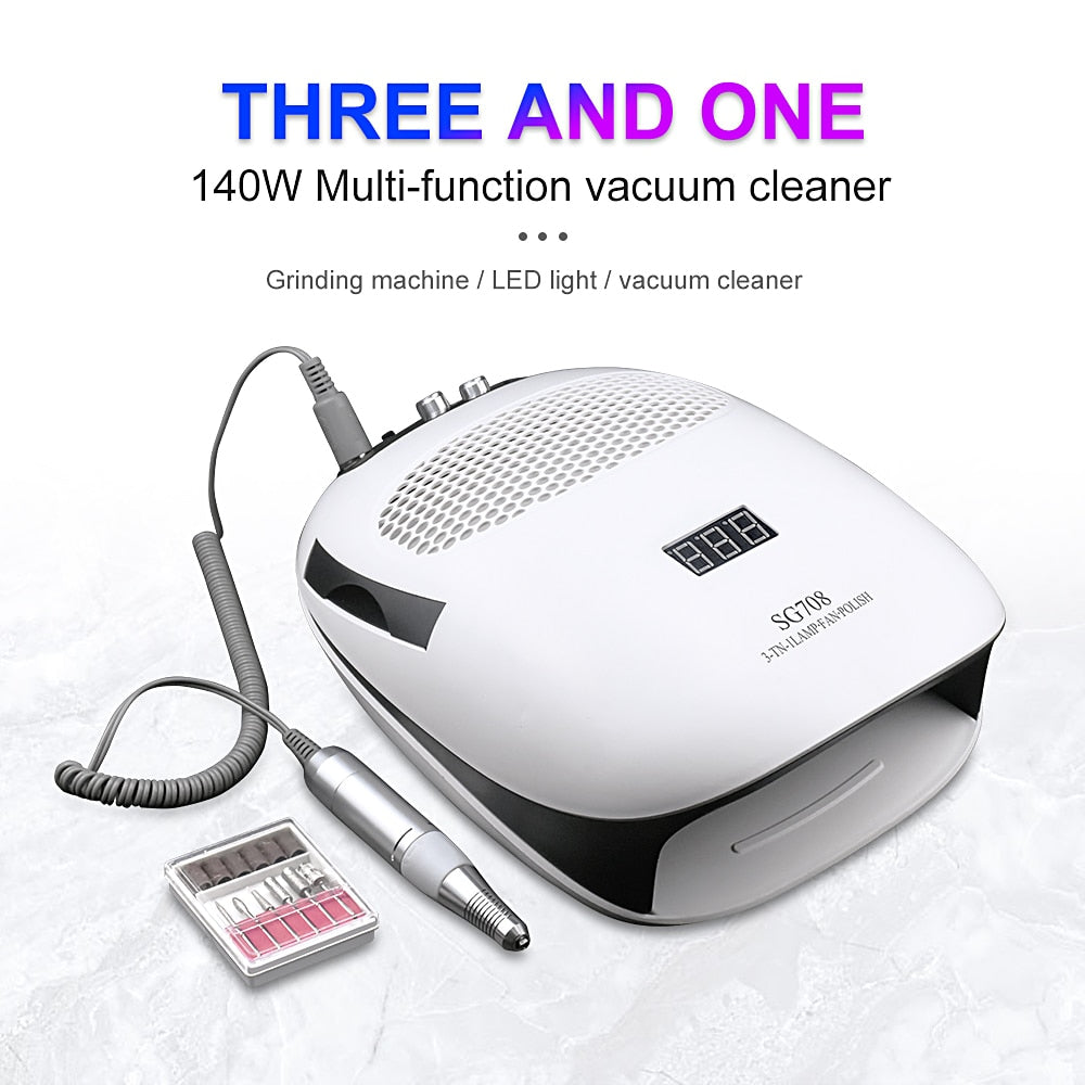 140W 3 IN 1 Nail Lamp Dryer Electric Nail Drill