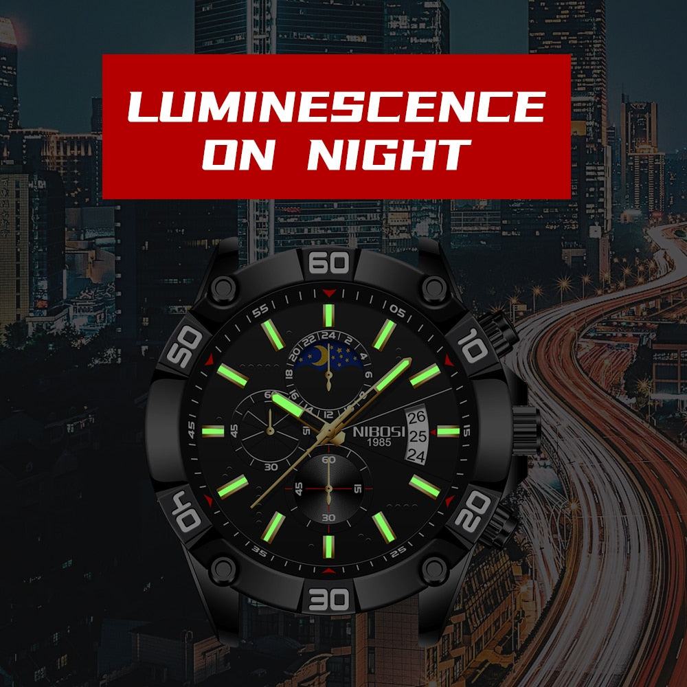 NIBOSI 2022 Fashion Gold Watch