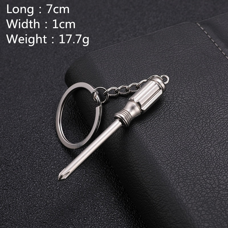 Hot Keychains For Men Car Bag KeyRing Combination Tool Portable Mini Utility Pocket Clasp Ruler Hammer Wrench Pliers Shovel