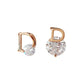 shiny D letter asymmetric Earrings