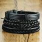 Vnox 4Pcs/ Set Braided Wrap Bracelets