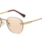 Peekaboo brown gold metal ladies sunglasses