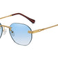 Lunettes de soleil femme Peekaboo marron métal doré