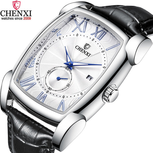 Luxury Retro Men Square Watches CHENXI