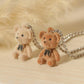Cute Plush Bear Pendant Necklace