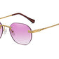 Peekaboo brown gold metal ladies sunglasses
