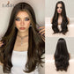 EASIHAIR Long Body Wave Light Brown Wigs