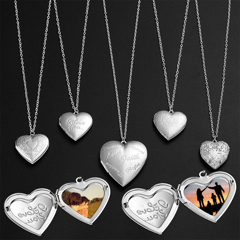 Openable Love Heart Locket Pendant Necklace