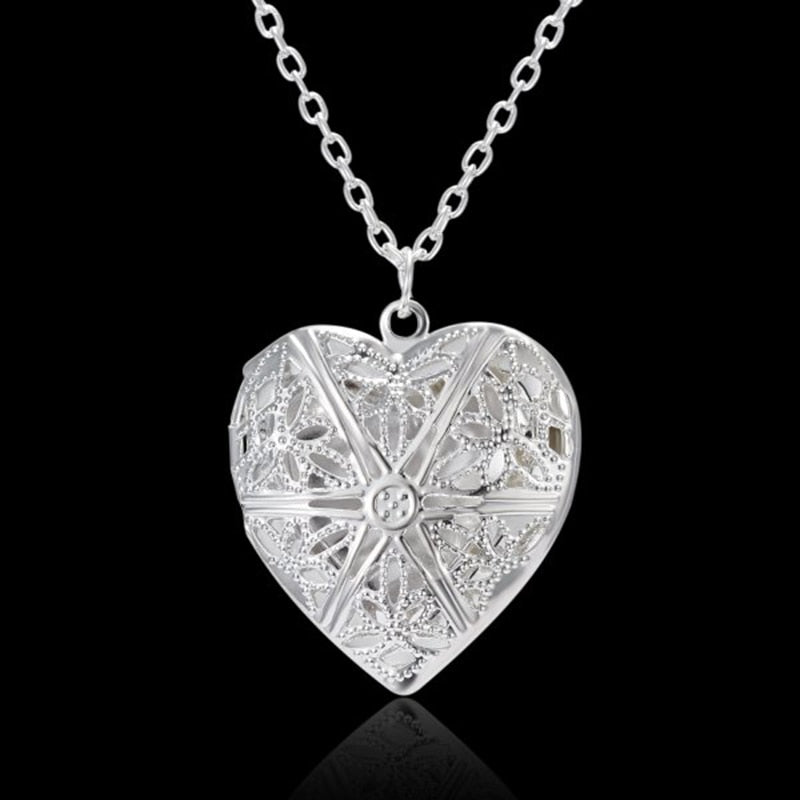 Openable Love Heart Locket Pendant Necklace