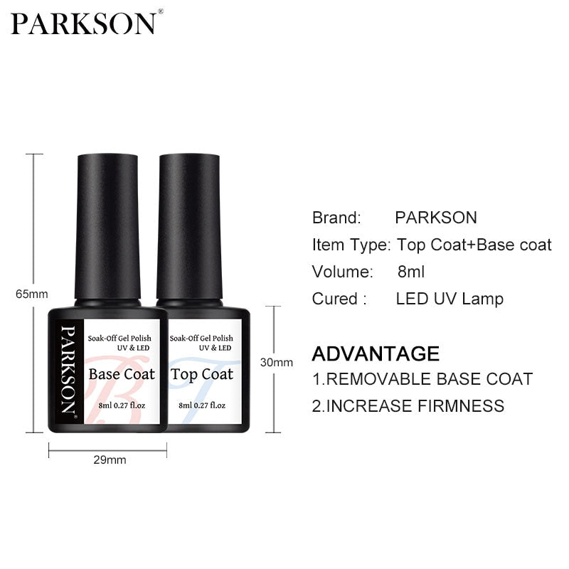 Parkson No Wipe Top Base Coat Nail