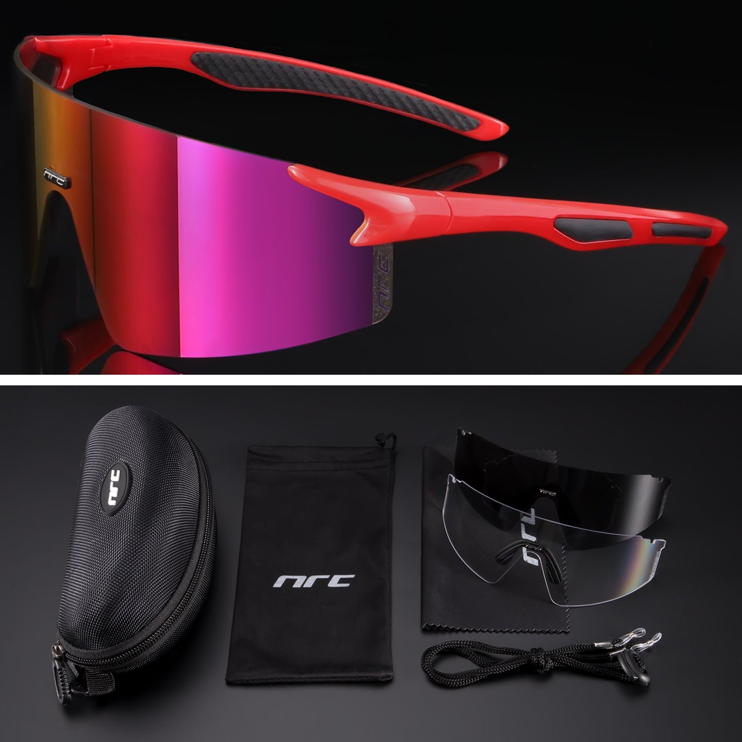 NRC 3 Lens UV400 Cycling Sunglasses
