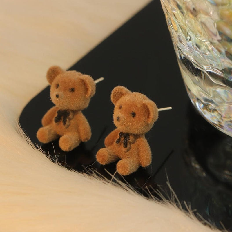 Cute Plush Bear Pendant Necklace