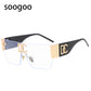 Vintage Square Rimless Sunglasses