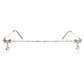 One Piece Rhinestone Eyeglass Frames