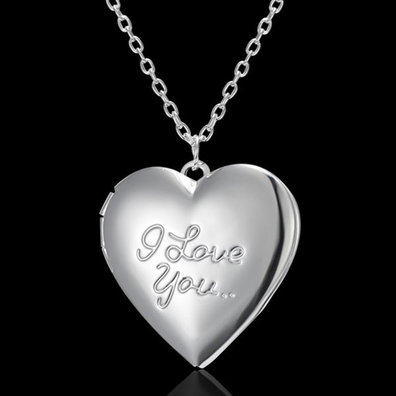 Openable Love Heart Locket Pendant Necklace