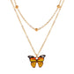 Vintage Multilayer Pendant Butterfly Necklace