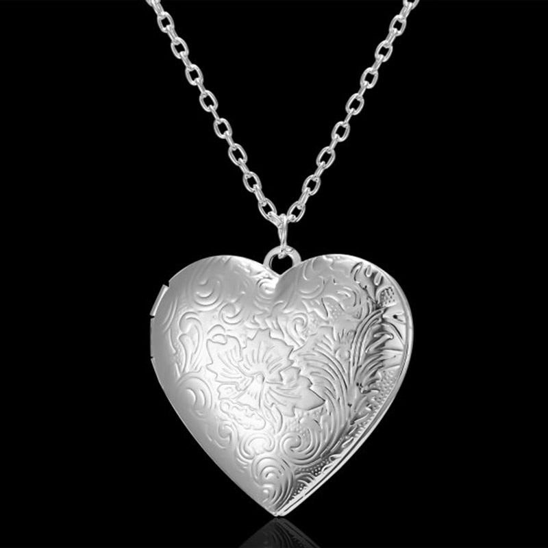 Openable Love Heart Locket Pendant Necklace