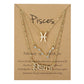 3Pcs/set 12 Zodiac Sign Necklace