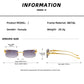 Fashion Vintage Rimless Square Sunglasses
