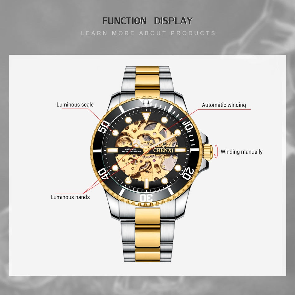 CHENXI Marque De Luxe Classique Bleu Hommes