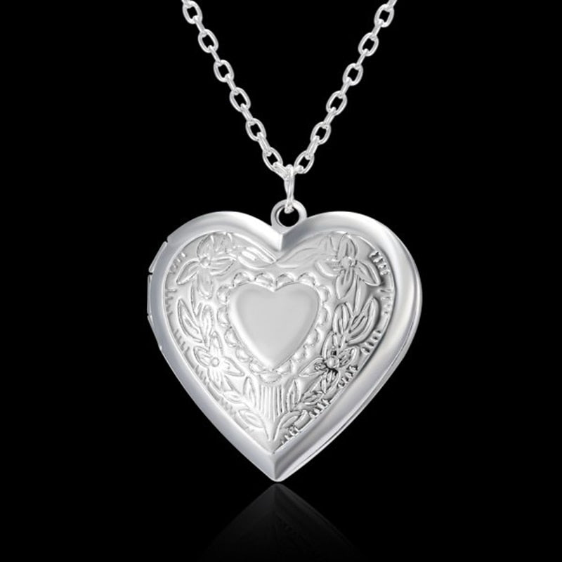 Openable Love Heart Locket Pendant Necklace