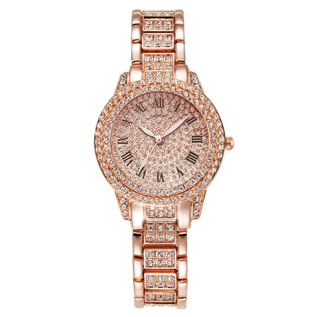 Diamond Women Watches Gold
