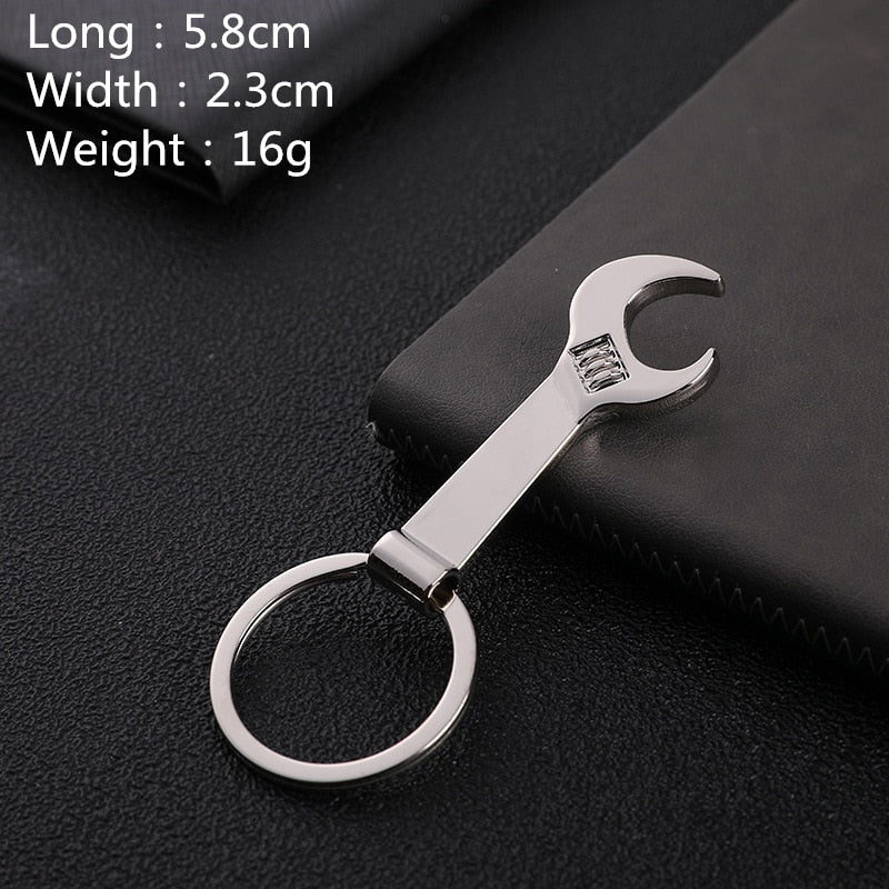 Hot Keychains For Men Car Bag KeyRing Combination Tool Portable Mini Utility Pocket Clasp Ruler Hammer Wrench Pliers Shovel