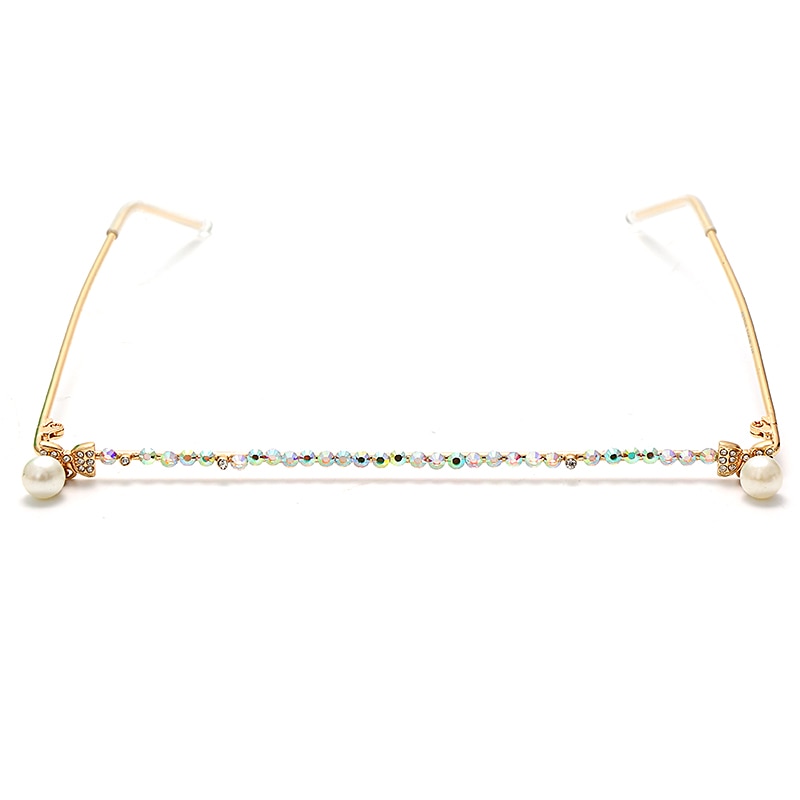 One Piece Rhinestone Eyeglass Frames