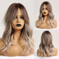 EASIHAIR Brown to Blonde Ombre Synthetic Wigs