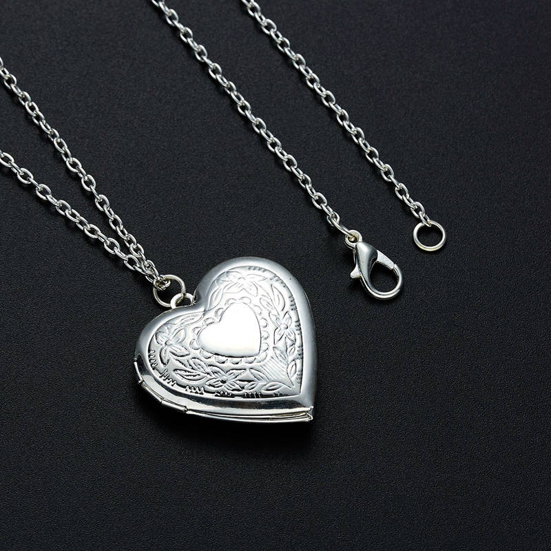 Openable Love Heart Locket Pendant Necklace
