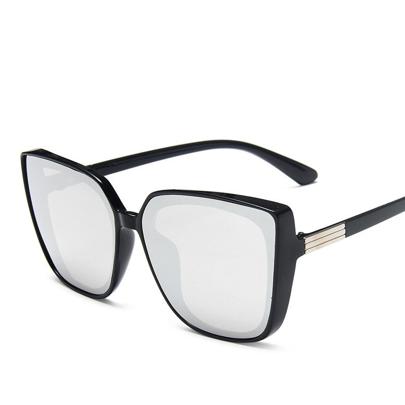 Fashion Plastic Cat Eye Oversized Sunglasses