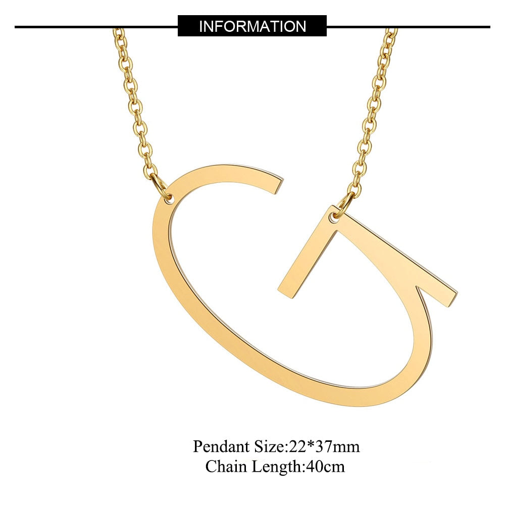 Large Initial Necklace A-Z
