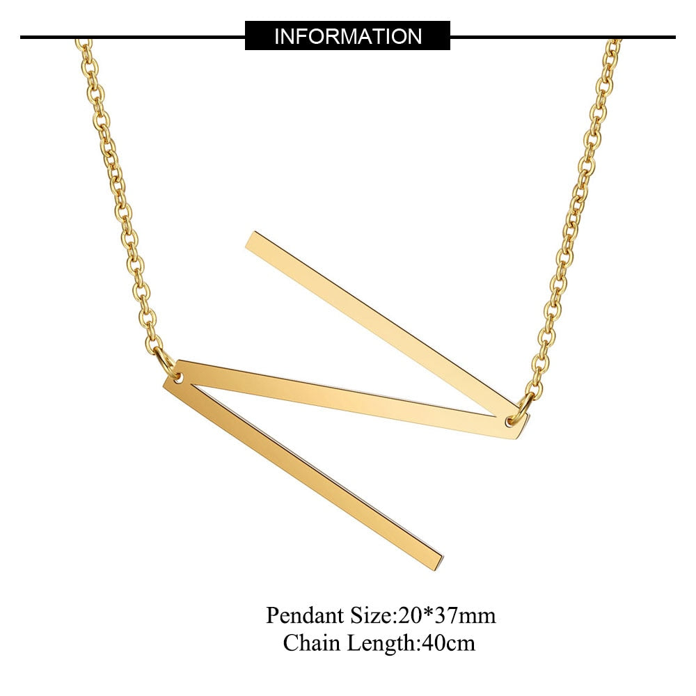 Large Initial Necklace A-Z