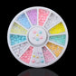 1 Box Colorful 3D Jelly AB Acrylic Wheel Nail