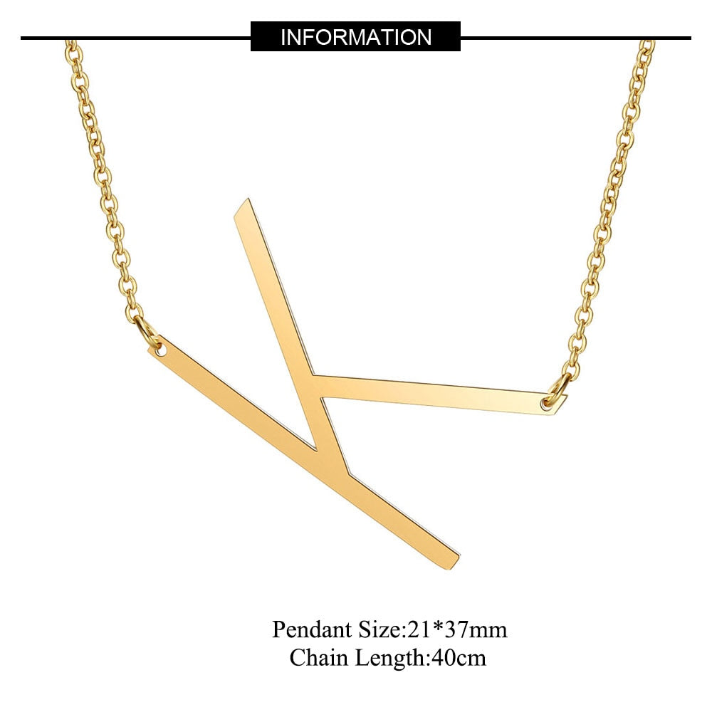 Large Initial Necklace A-Z
